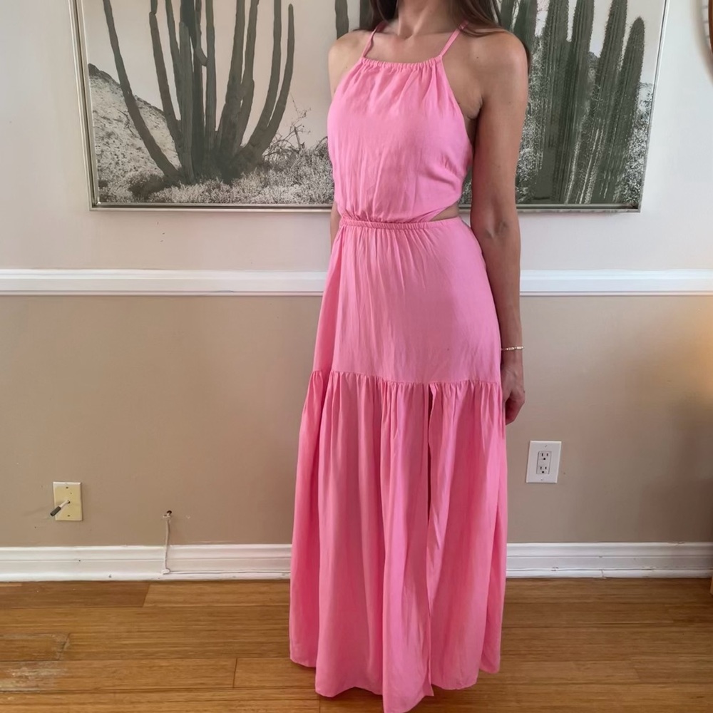 L*Space Jaide Dress, Guava, Maxi, Open Back, Size… - image 1